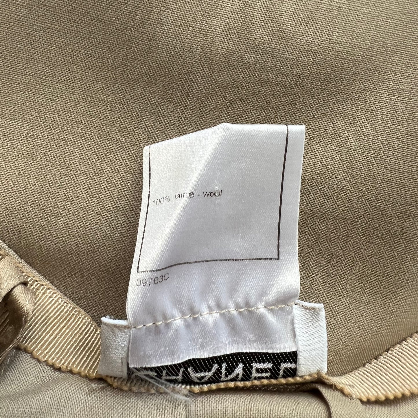 Chanel Beige High Waisted Above Knee A-Line Skirt