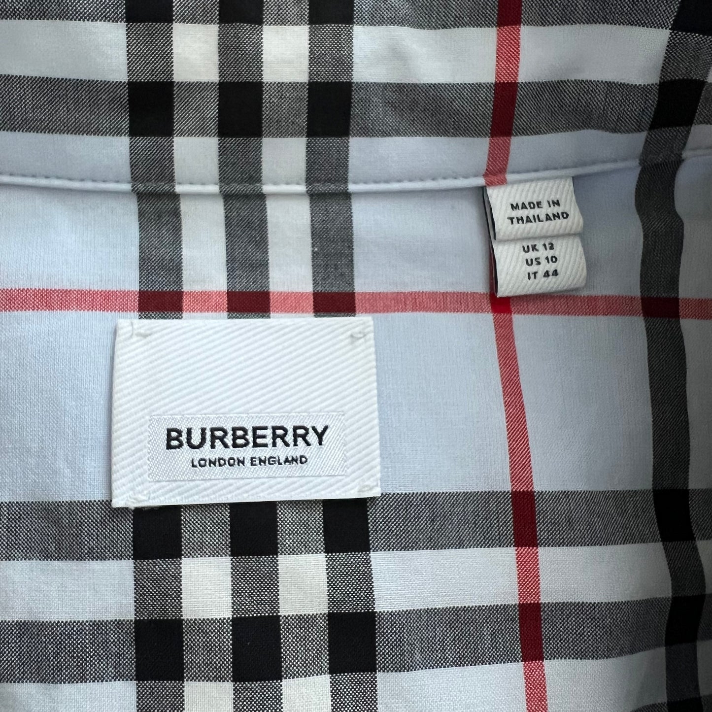 Burberry Vintage Check Blue Button Down Shirt