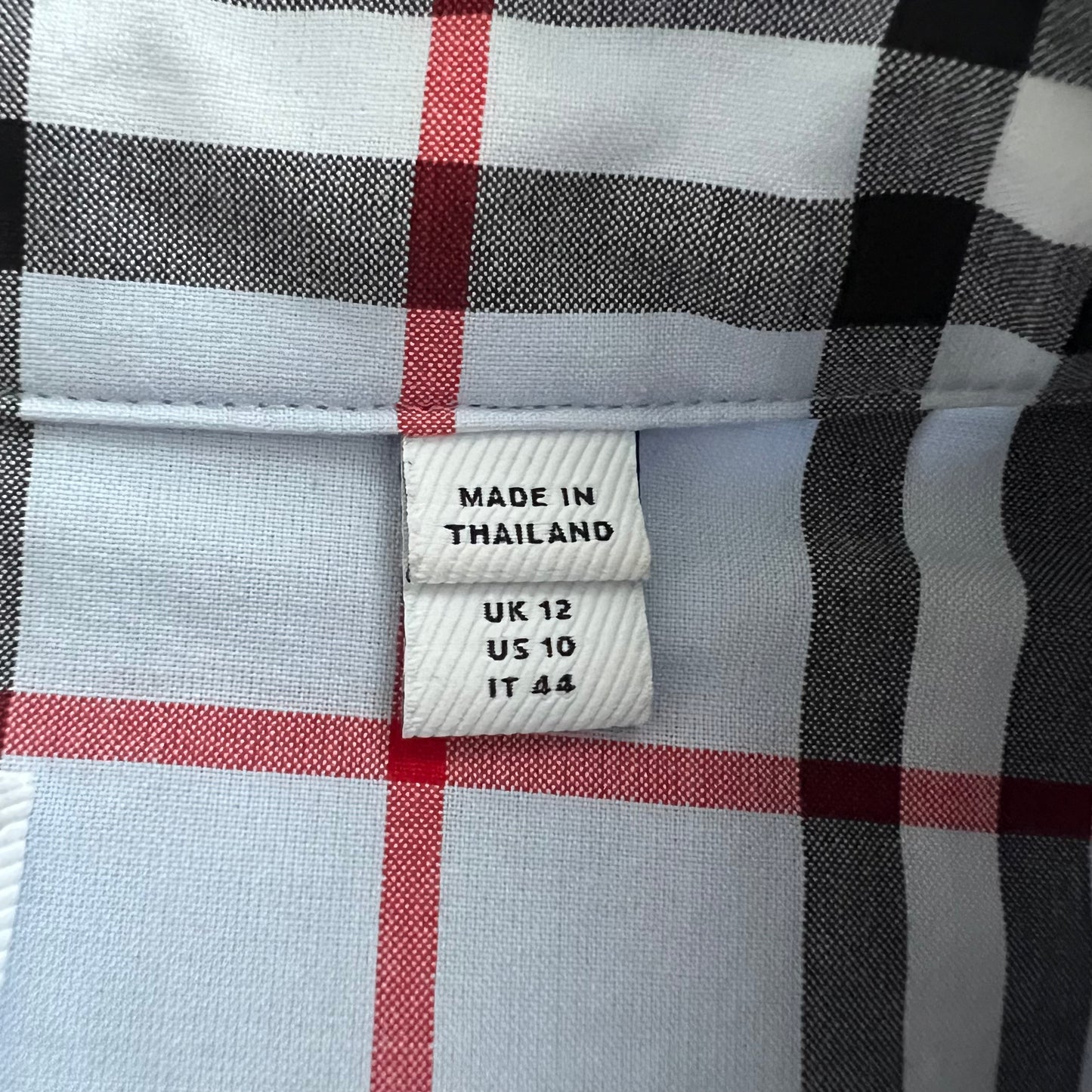 Burberry Vintage Check Blue Button Down Shirt