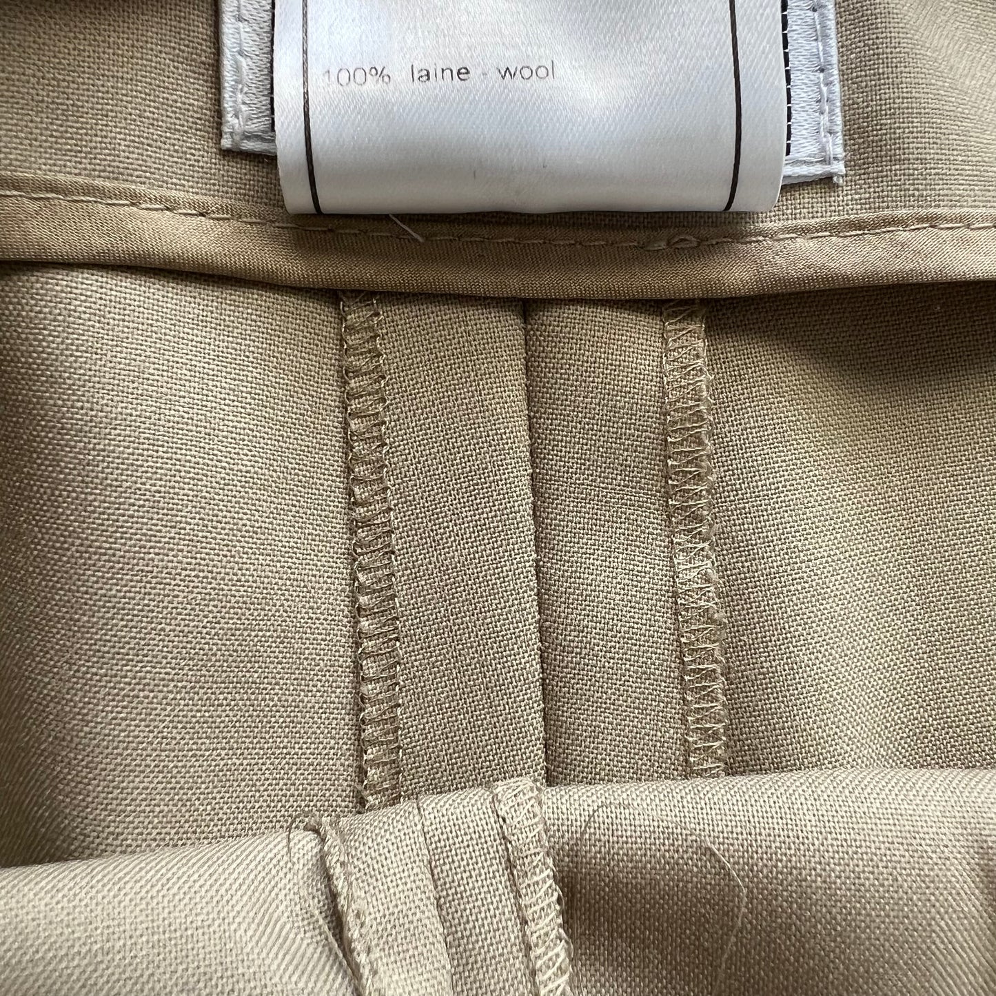 Chanel Beige Tan High Waist Pants