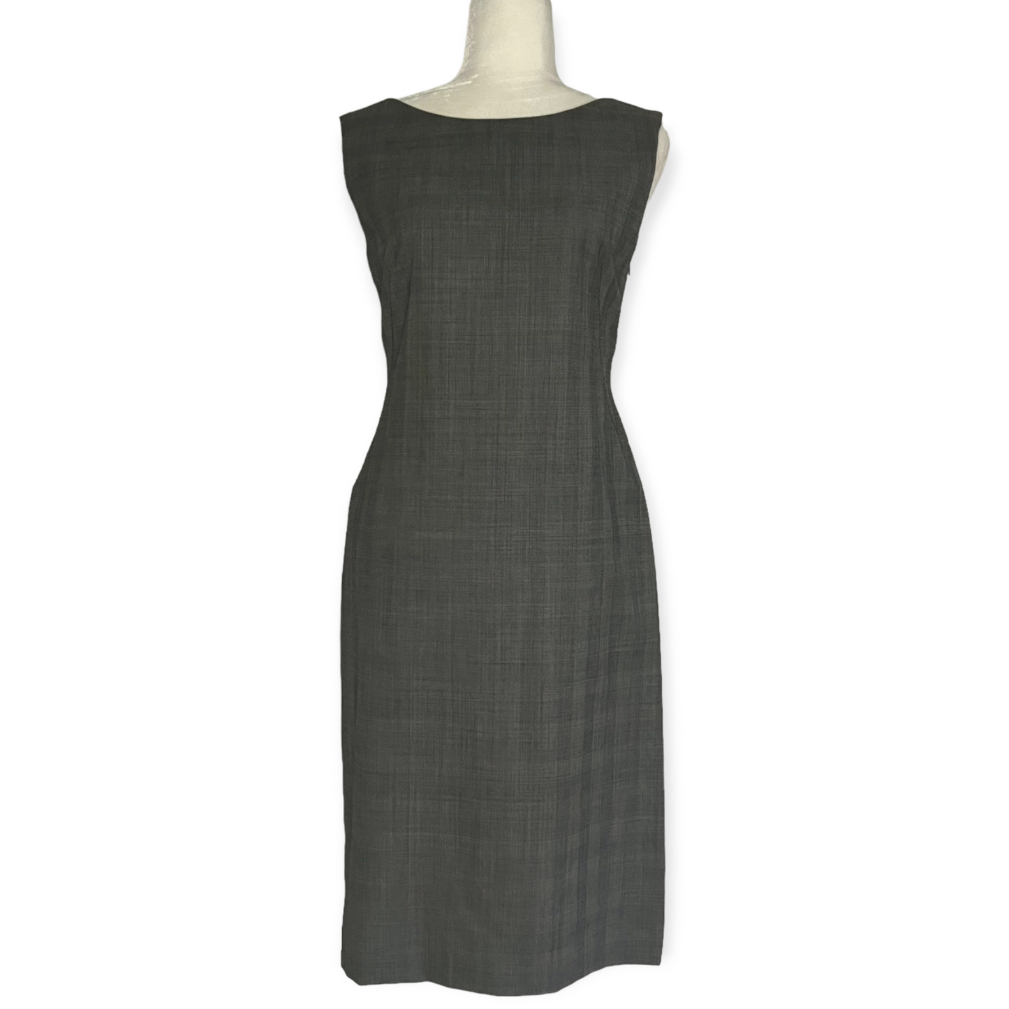 Yves Saint Laurent Gray Plaid Sleeveless Dress