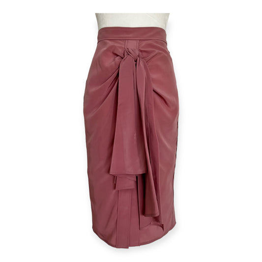 Yves Saint Laurent Pink Silk Pencil Skirt