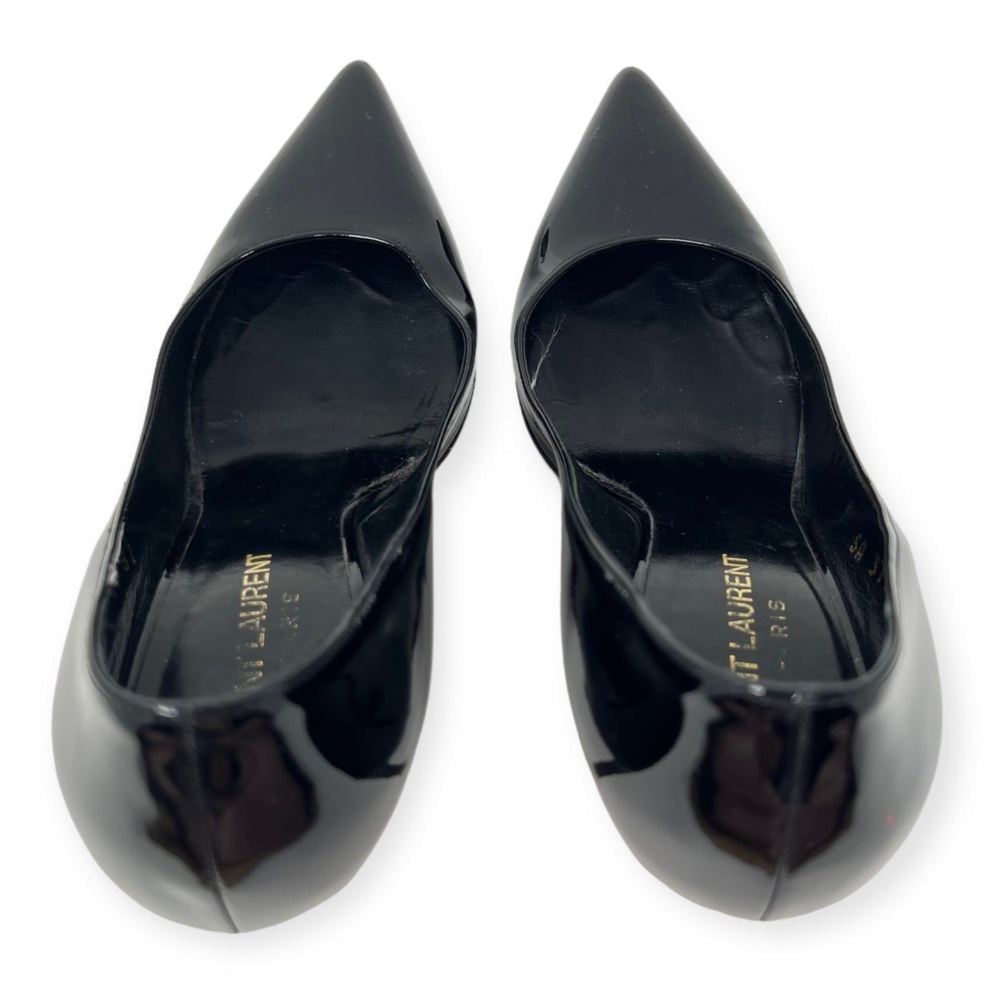 Saint Laurent Black Patent Leather Pointed Toe Pumps