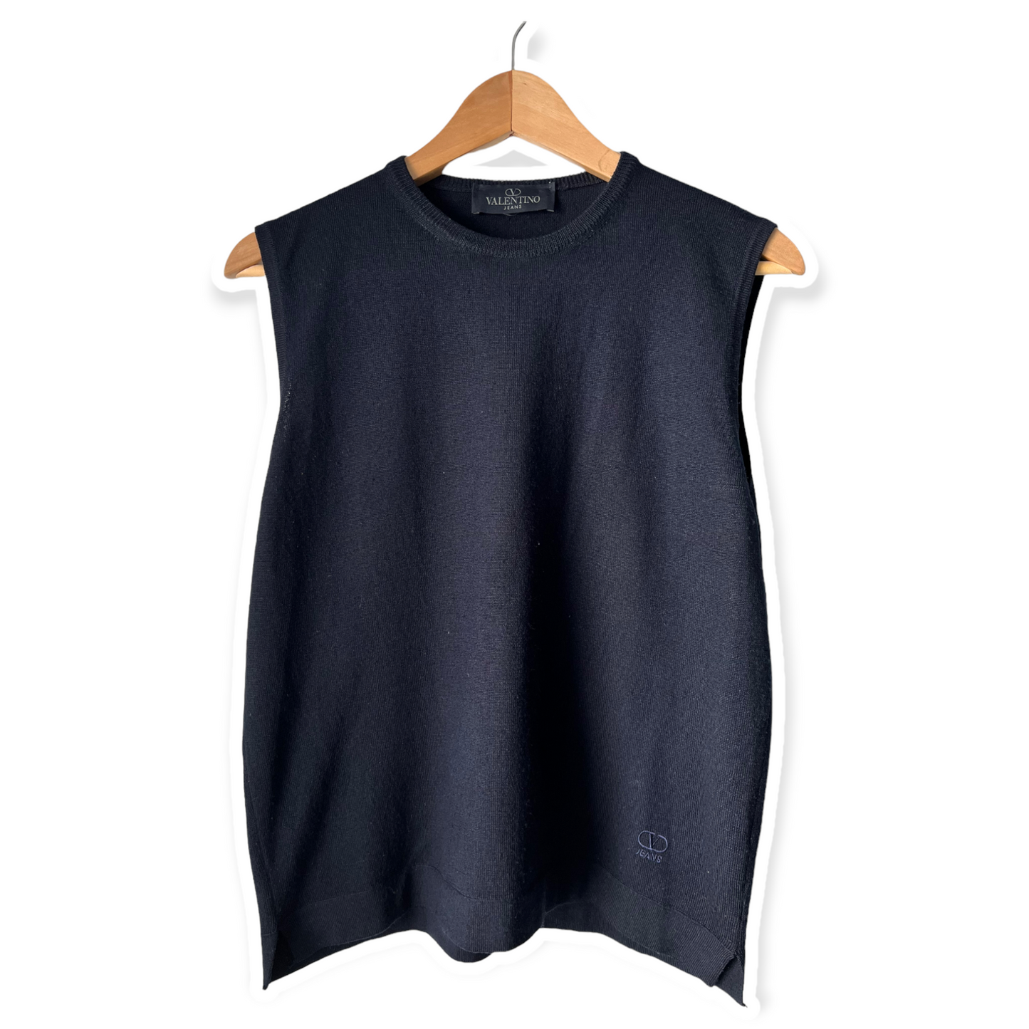 Valentino Jeans Navy Blue Sleeveless Sweater