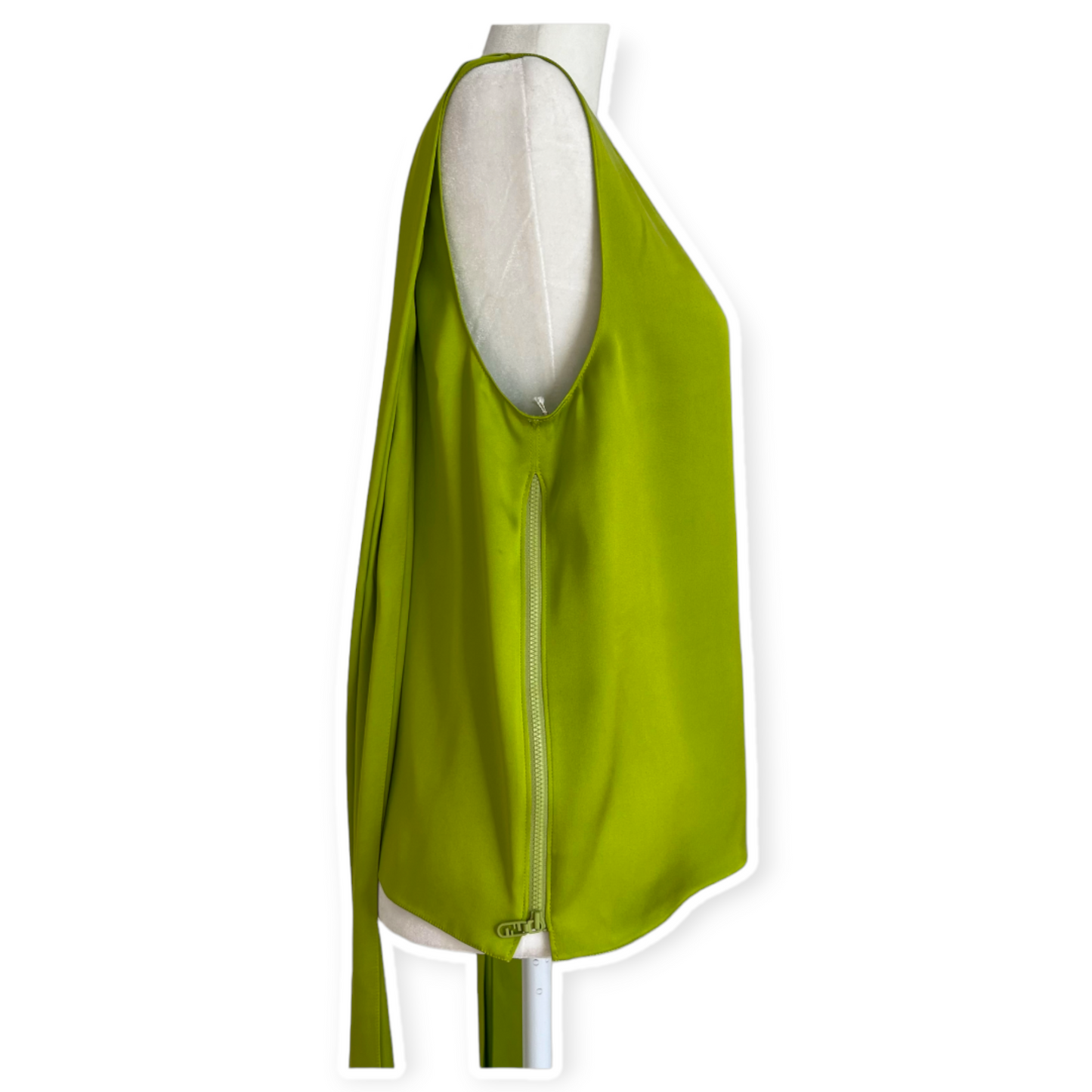 Fendi Acid Green Satin Top