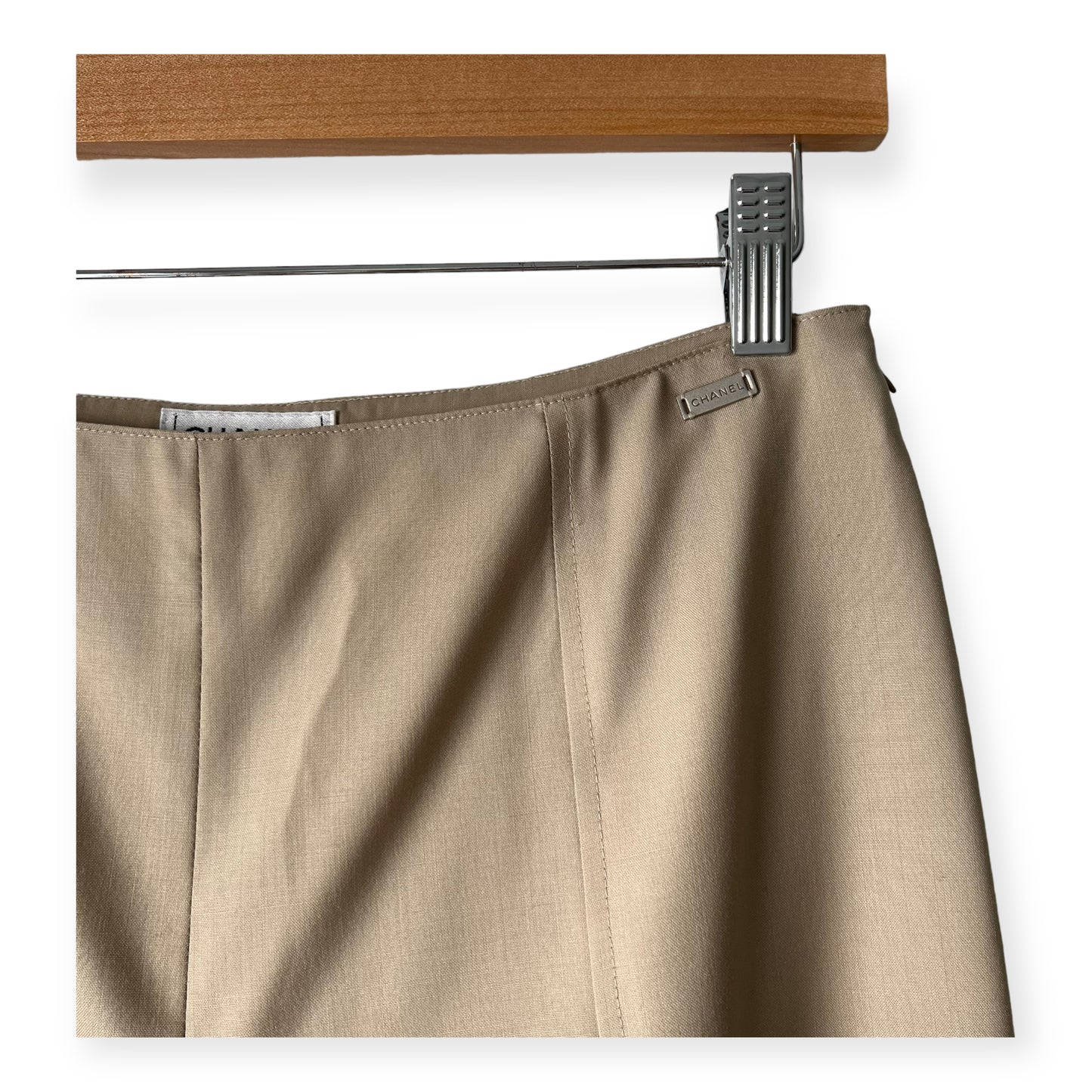 Chanel Beige Tan High Waist Pants