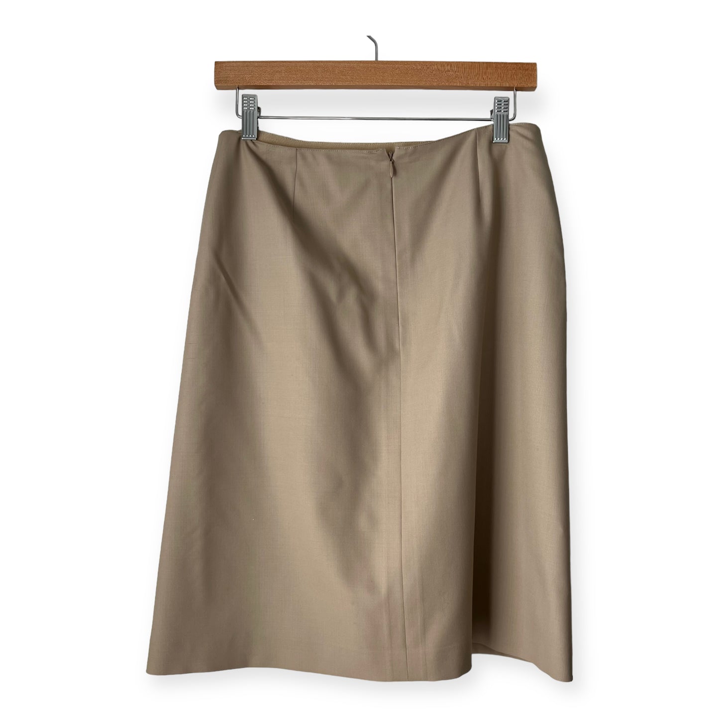 Chanel Beige High Waisted Above Knee A-Line Skirt