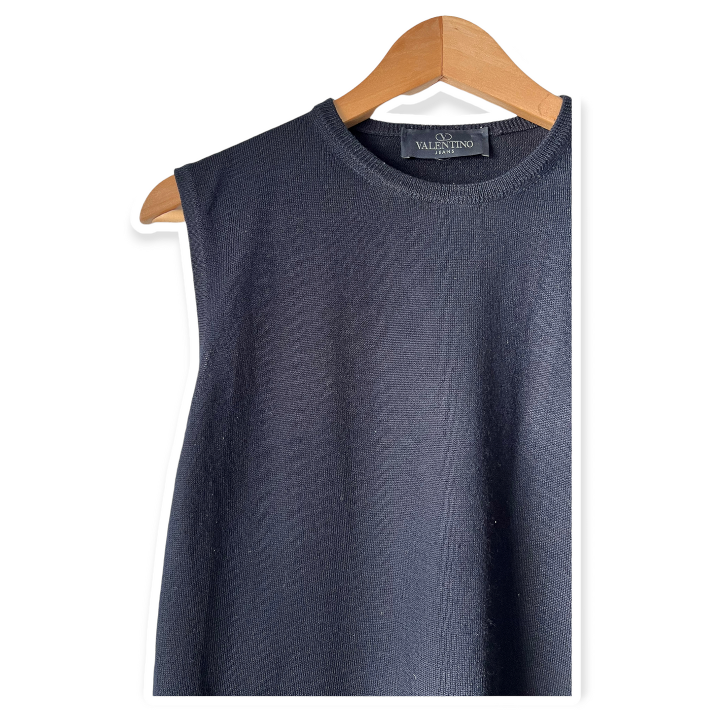 Valentino Jeans Navy Blue Sleeveless Sweater