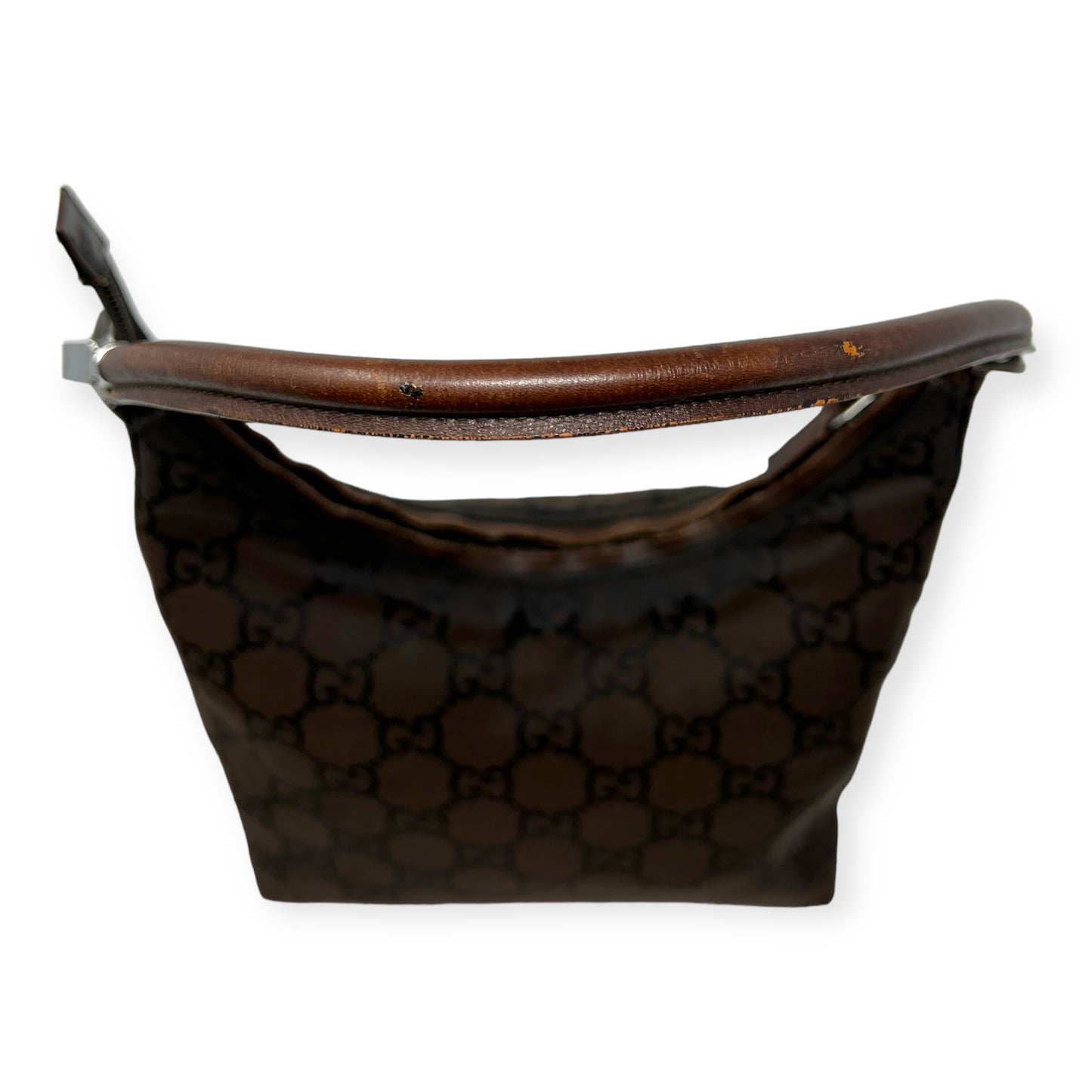 Gucci Brown Monogram GG Logo Shoulder Bag