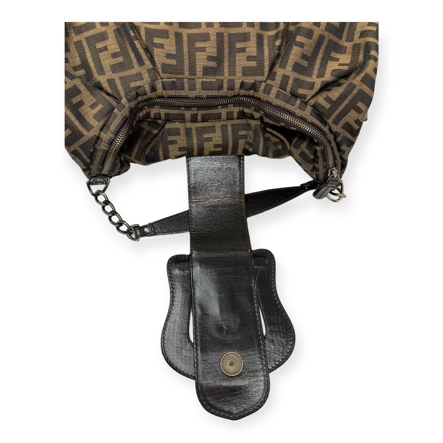 Fendi Brown Zucca Baguette Shoulder Bag