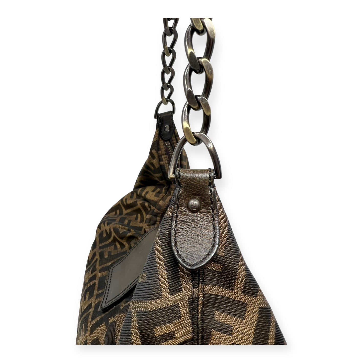 Fendi Brown Zucca Baguette Shoulder Bag