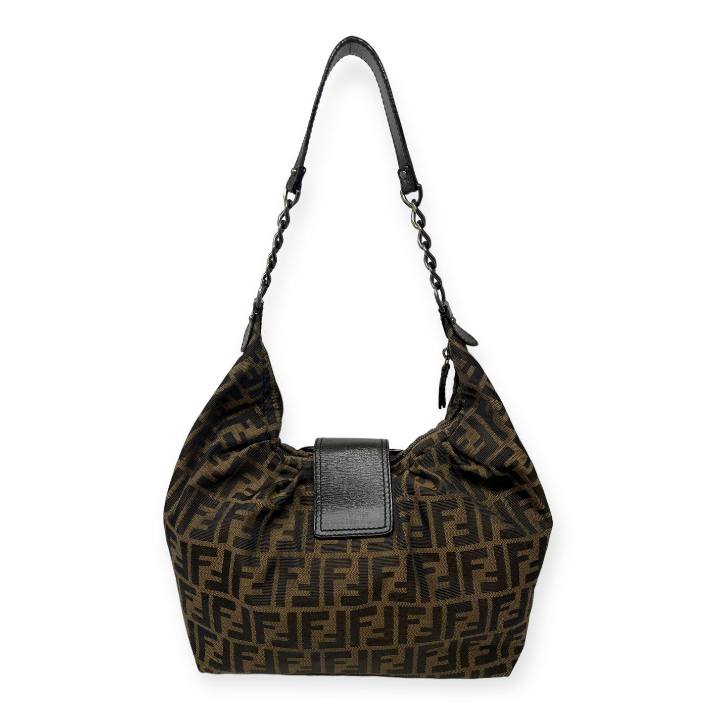 Fendi Brown Zucca Baguette Shoulder Bag