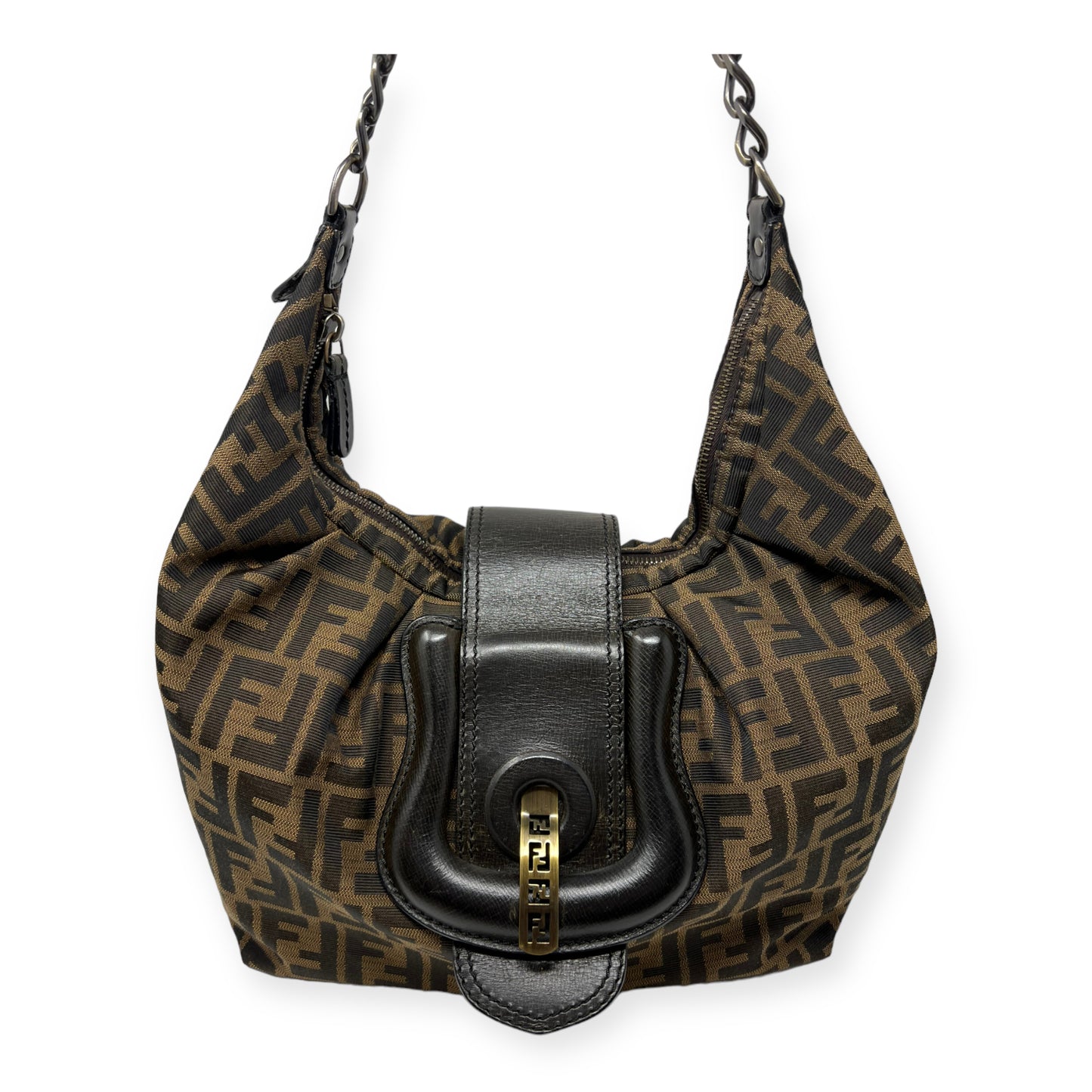 Fendi Brown Zucca Baguette Shoulder Bag