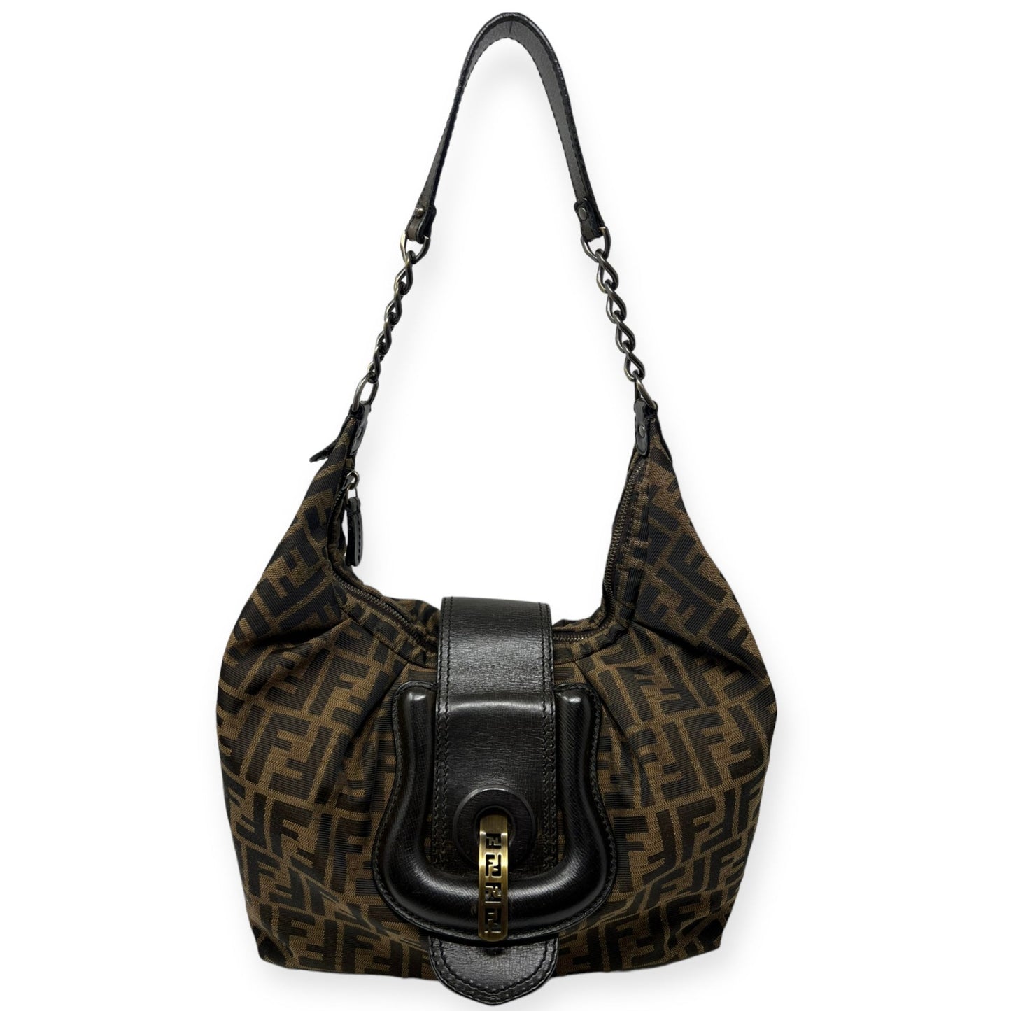 Fendi Brown Zucca Baguette Shoulder Bag