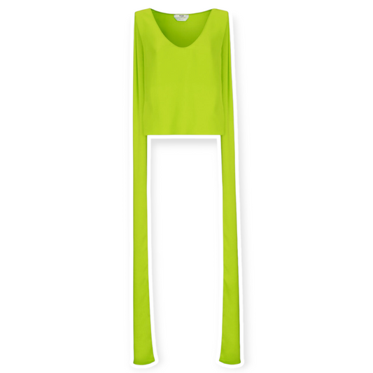 Fendi Acid Green Satin Top